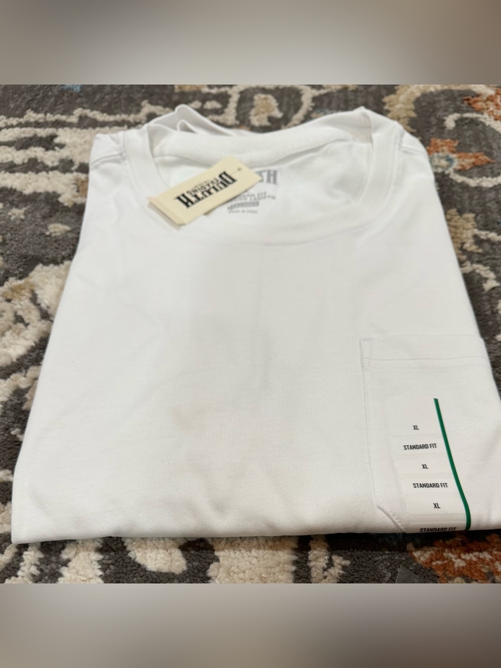 NWT Duluth Trading Mens Standard Untucked Standard Fit Crew Size XL White